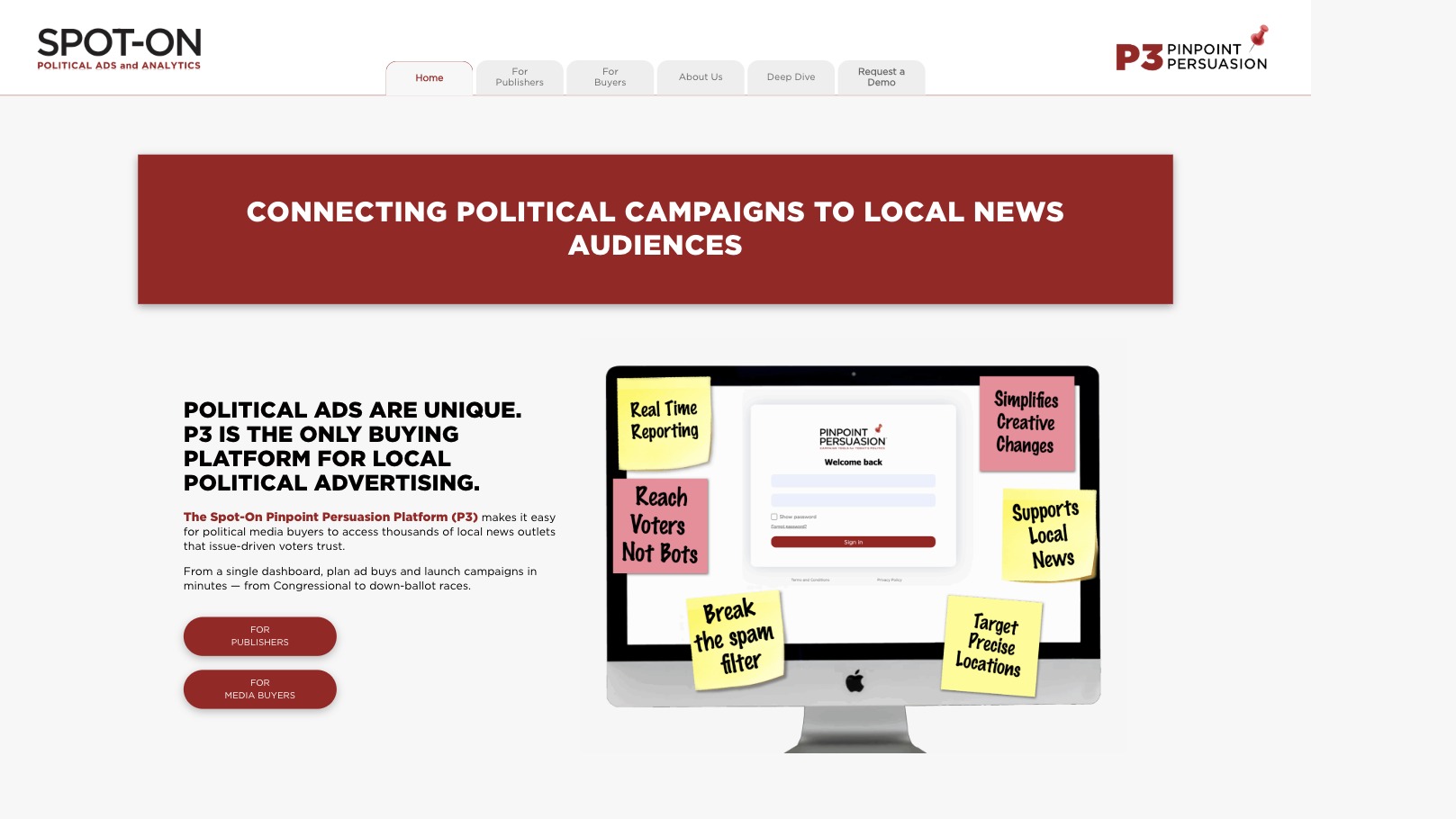 SPOT-ON company website homepage